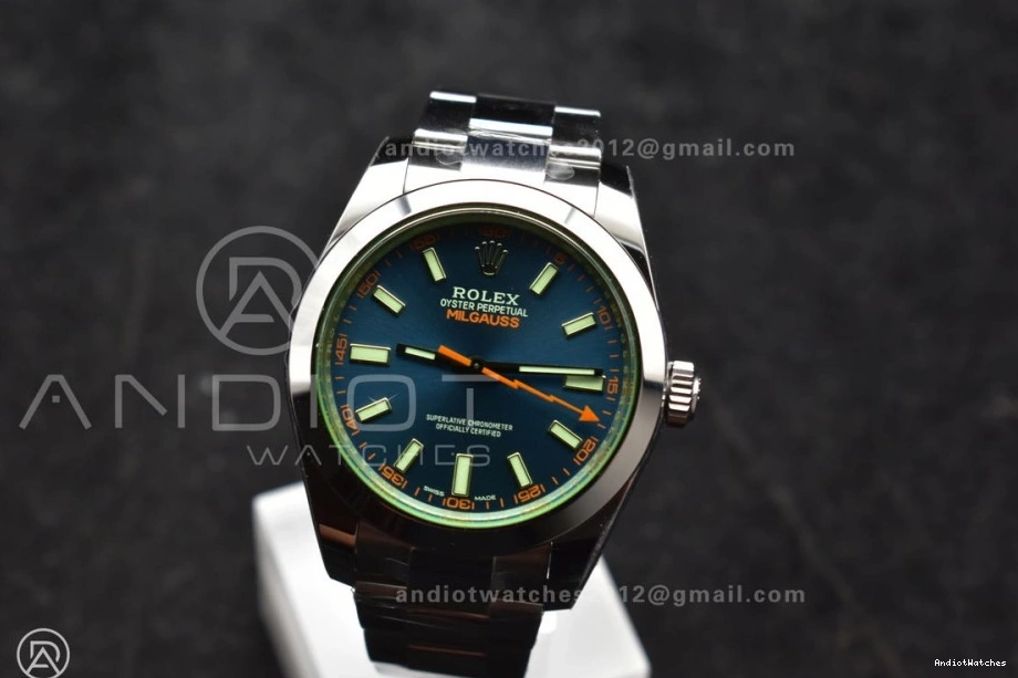 116400 SS Milgauss Steel 904L Edition Dial VS GV Best Bracelet Blue 1:1 on Youthful 909 VSF 0505